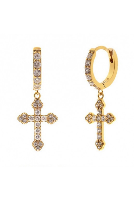 Dangling earrings andstali  platerowanej cover with gold KST3129