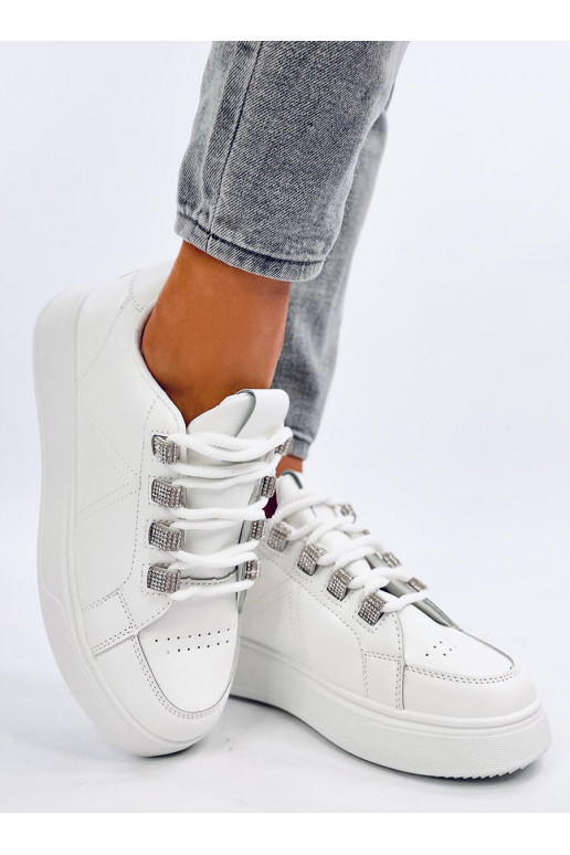 Sneakers model shoes z grubymi sznurówkami SADRI WHITE