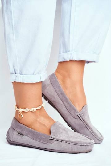 Women s Loafers Suede Grey Morreno 2