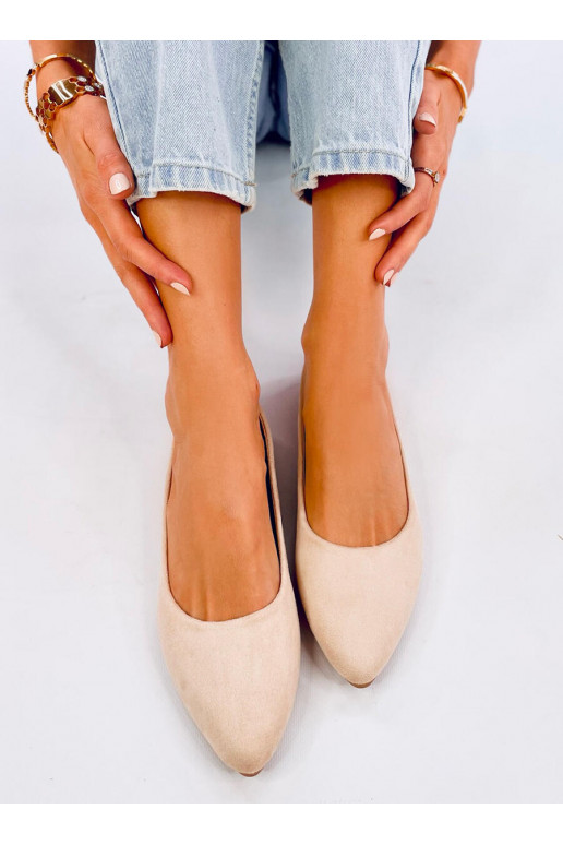 Ballerina shoes with leather insole KEYS BEIGE