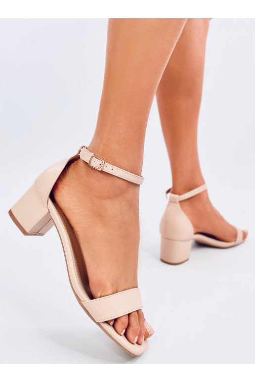 Stylish high-heeled sandals BRONX BEIGE