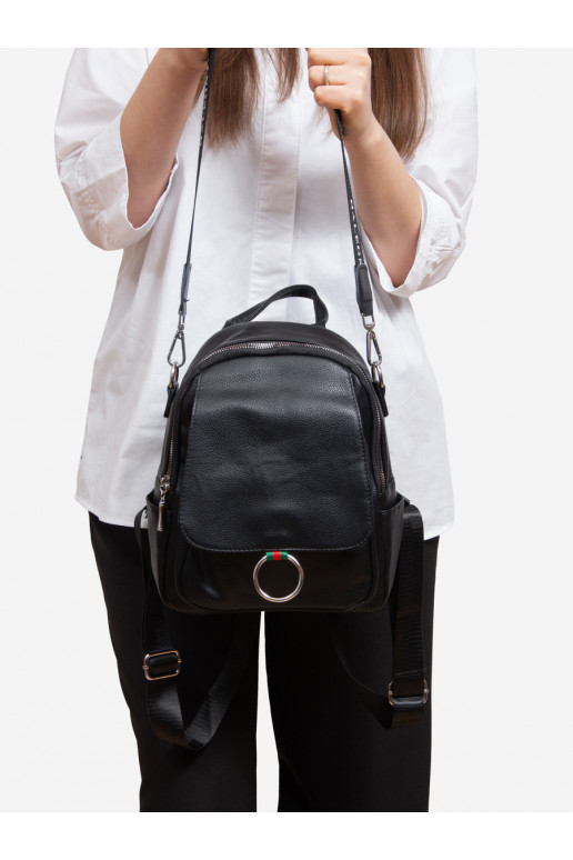 black backpack from eco leather