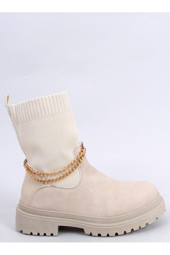 Boots with an elastic upper JESSE BEIGE