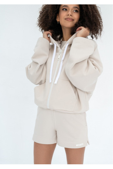 Bane - Coconut oversize zipped hoodie 2