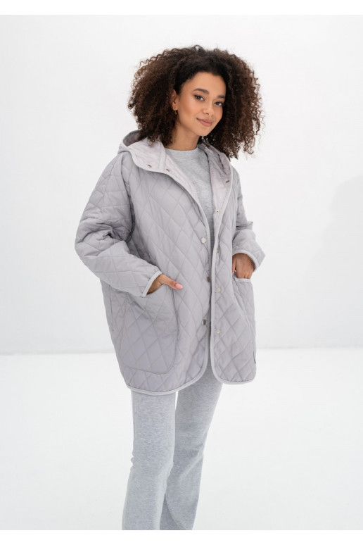 Madden - Grey quilted oversized jacket