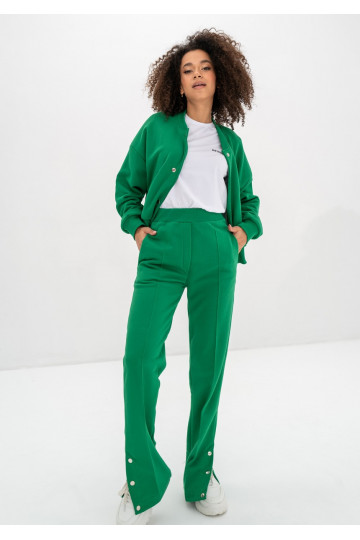 Club - Kelly green snap-buttoned sweatpants 2