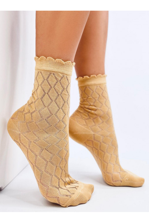with elements of openwork Socks  GLADD Yellow