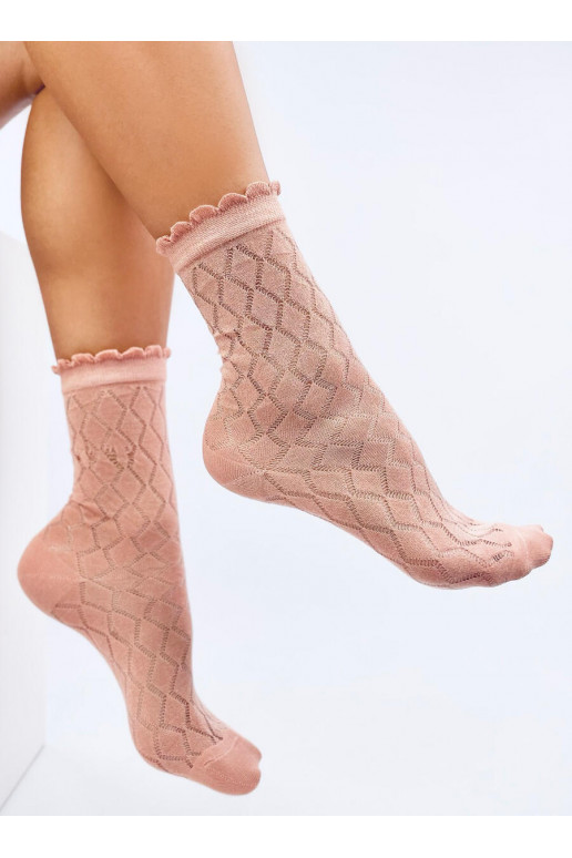 with elements of openwork Socks  GLADD pink
