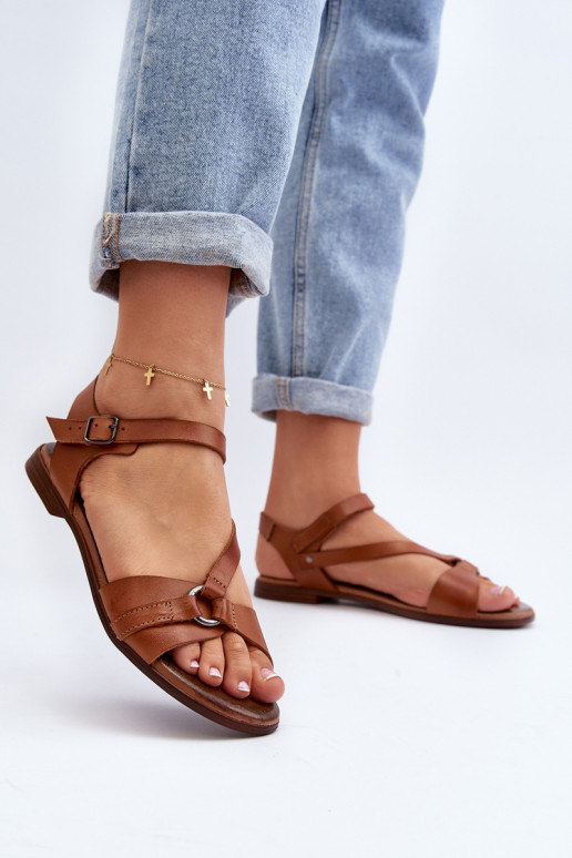 Zazoo 40182 Women's Leather Sandals Brown
