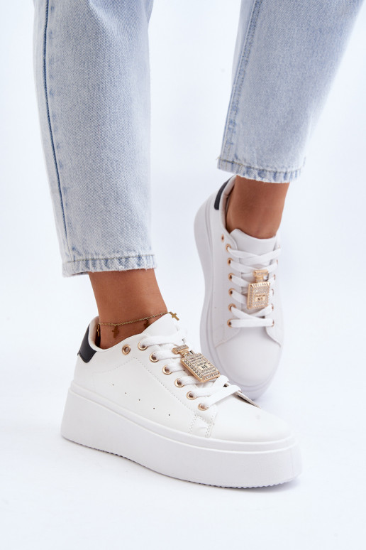 Women's Sneakers with Embellishment White Celedria