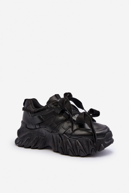 Women's sneakers with chunky sole black Ellerai