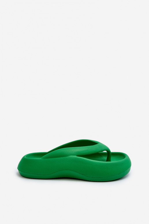 Women's Foam Flip Flops Green Roux
