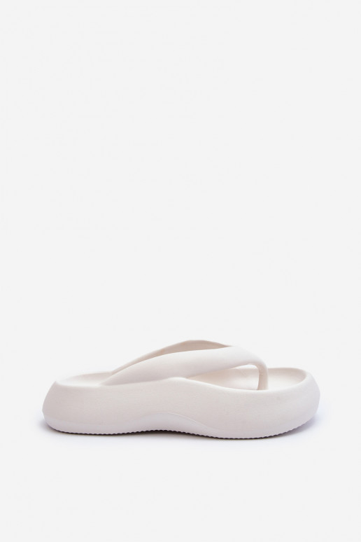 Women's Foam Flip Flops White Roux