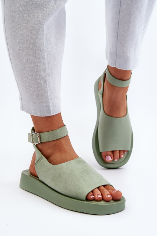 Comfortable Women's Platform Sandals Green Rubie