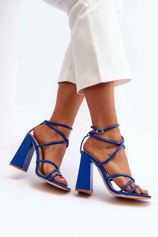 Fashionable High Heel Sandals Blue Josette