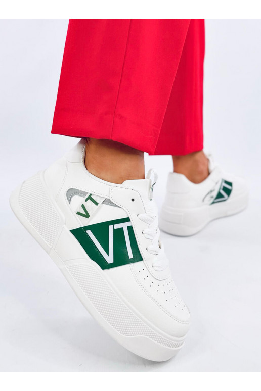 Sneakers model shoes with platform STERRY WHITE GREEN