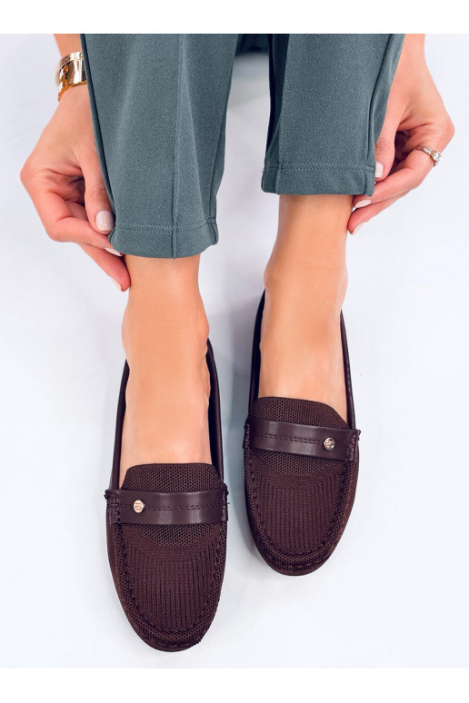 Women's moccasins mięciutkie YURIKO MARRONE