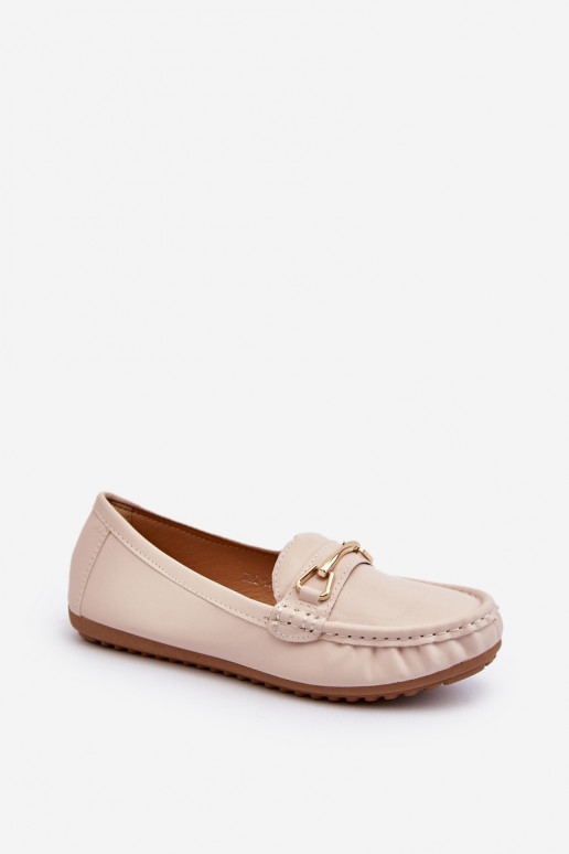 Women's Slip-On Loafers With Glitter Embellishment Beige This Moment
