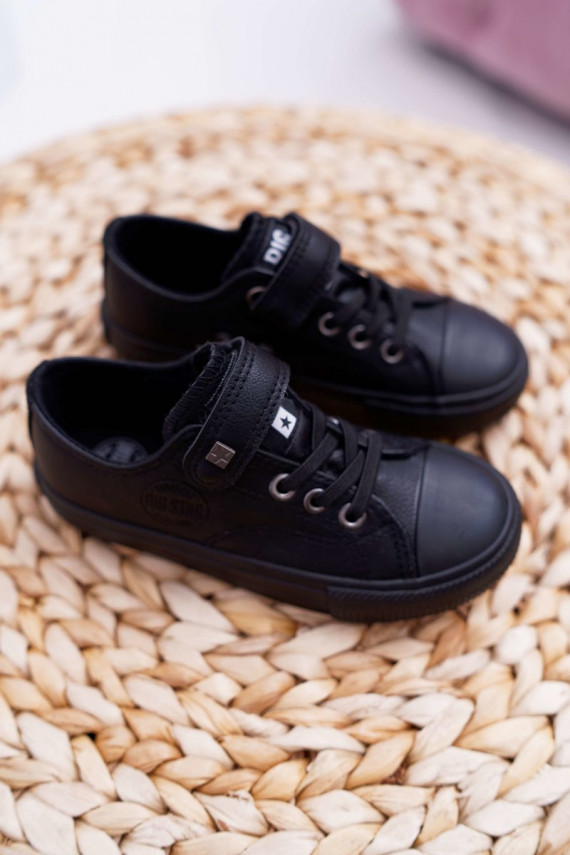 Kids Leather Sneakers BIG STAR EE374034 Black