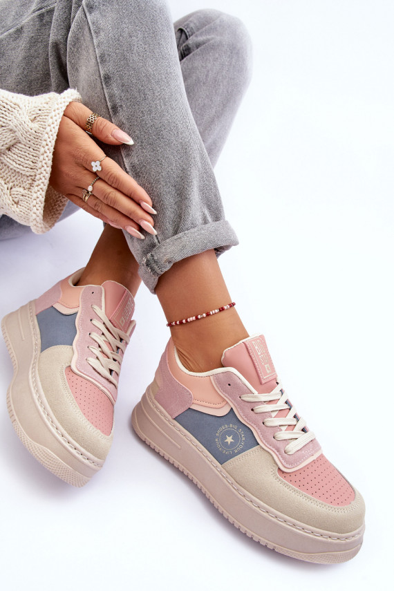 Women's Sports Shoes Big Star MM274233 Pink-Beige