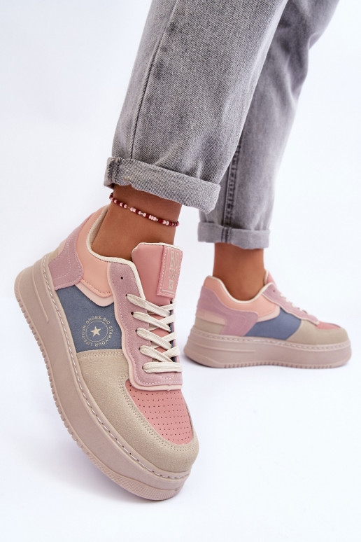 Women's Sports Shoes Big Star MM274233 Pink-Beige Women's Sports Shoes Big Star MM274233 Pink-Beige