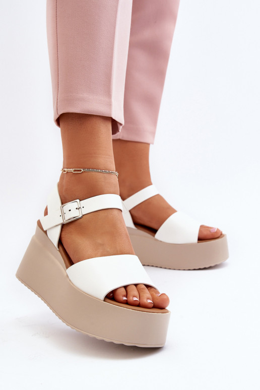 Women's Wedge Sandals White Geferia