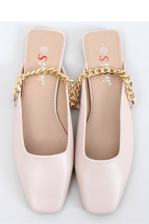 Madingos smėlio spalvos šlepetės Inello