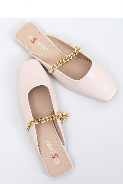 Madingos smėlio spalvos šlepetės Inello