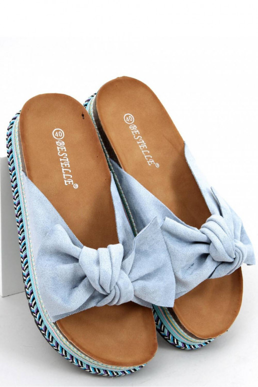 Šlepetės melsvos spalvos Inello