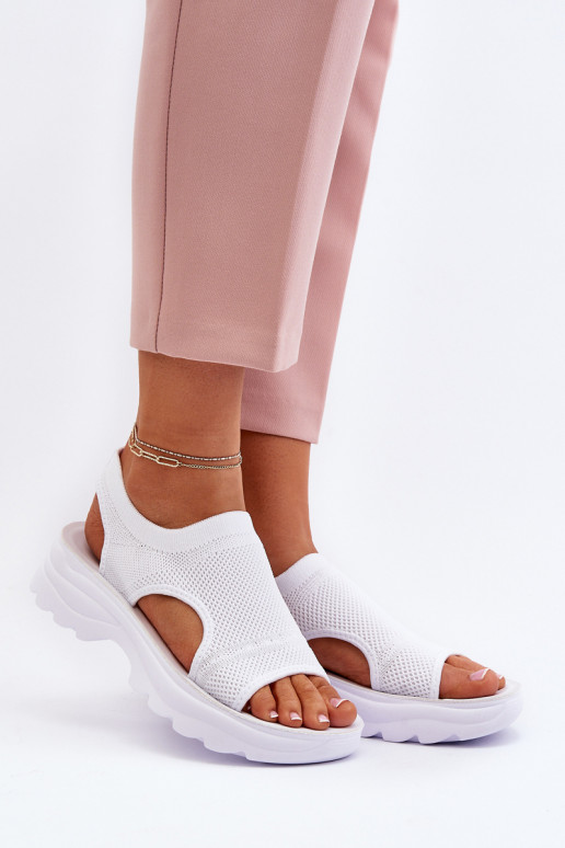 Women's Sport Sandals on Chunky Sole White Deinaleia