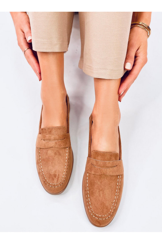 Women's moccasins FOREST khaki colors