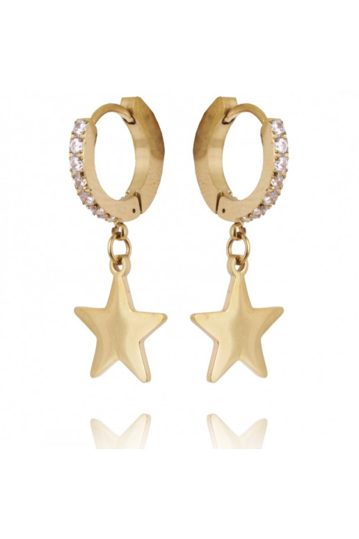gold color-plated stainless steel earrings KST2433