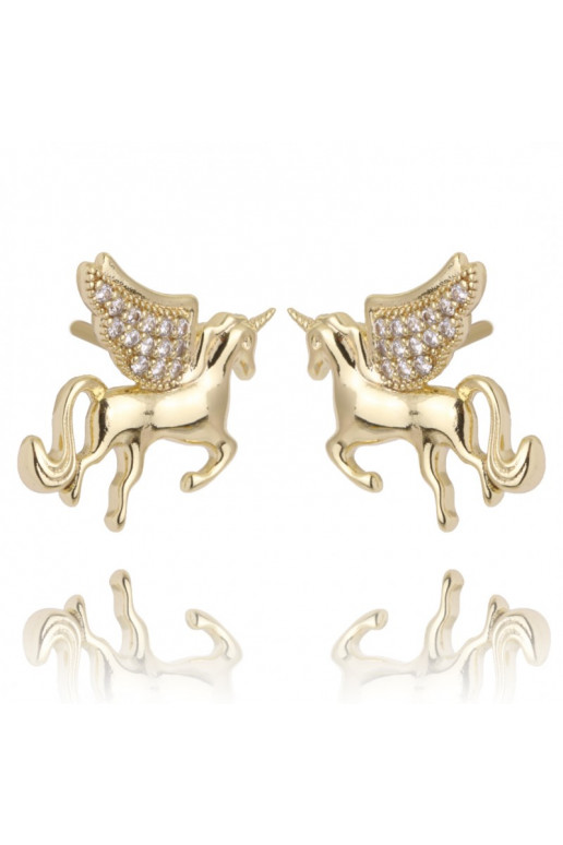 gold color-plated stainless steel earrings KST2468