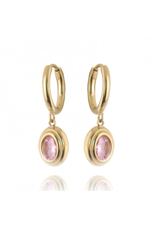 gold color-plated stainless steel earrings cover with gold KST2753