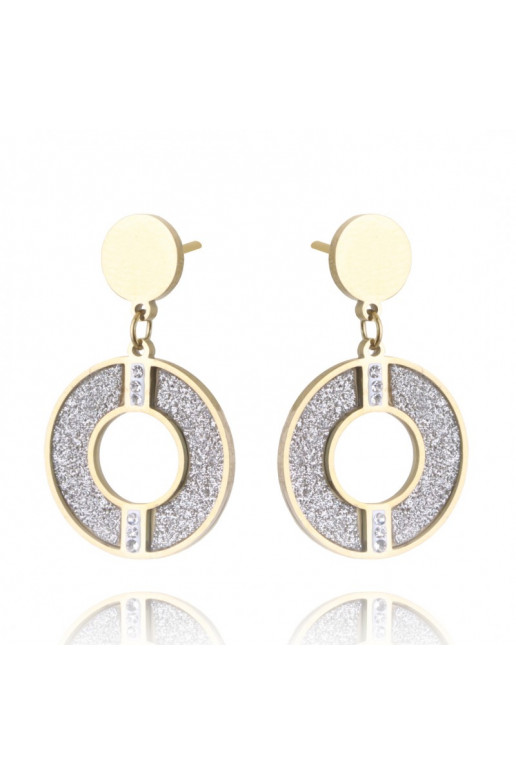 gold color-plated stainless steel earrings cover with gold KST2771