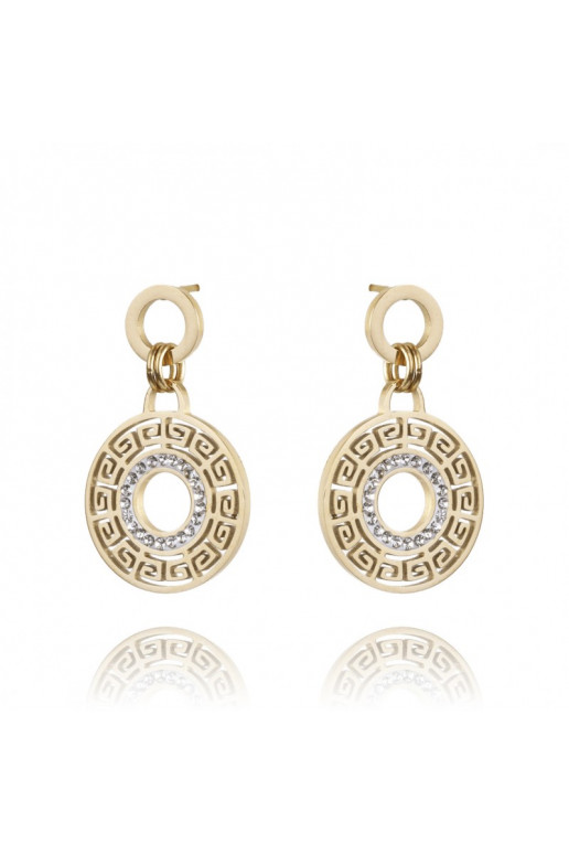 gold color-plated stainless steel earrings KST2825