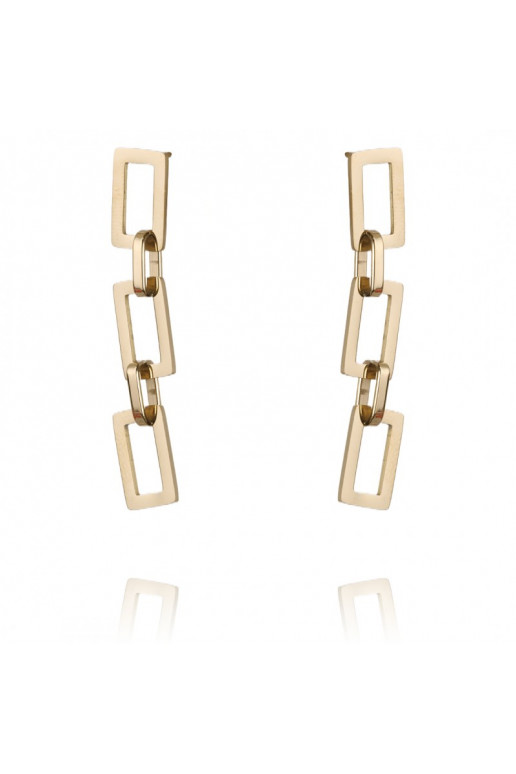 gold color-plated stainless steel earrings KST2819