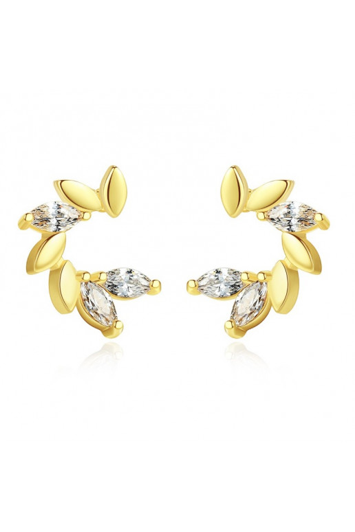 gold color-plated stainless steel earrings KST2847