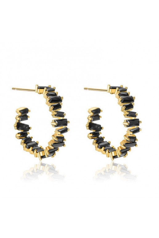 gold color-plated stainless steel earrings  KST1975