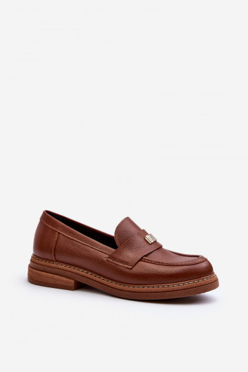 Women's Loafers On The Platform Laura Messi 2392 Dark Gold 2