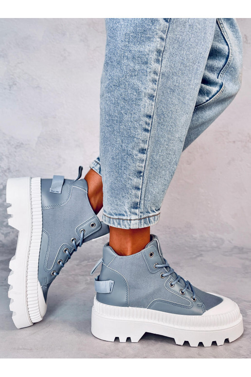 casual shoes  na protektorze TINLI BLUE casual shoes  na protektorze TINLI BLUE
