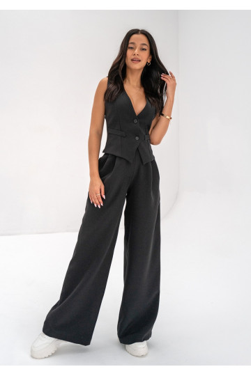 Mocca - Black wide trousers 2