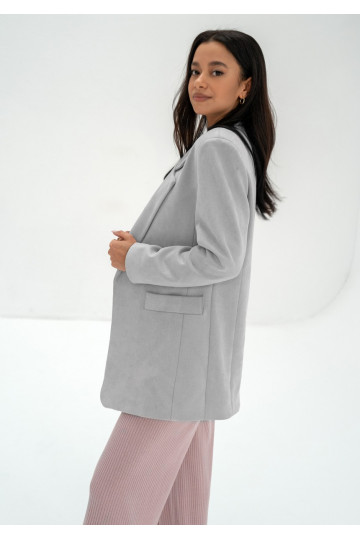 Zura - Grey oversized faux... 2