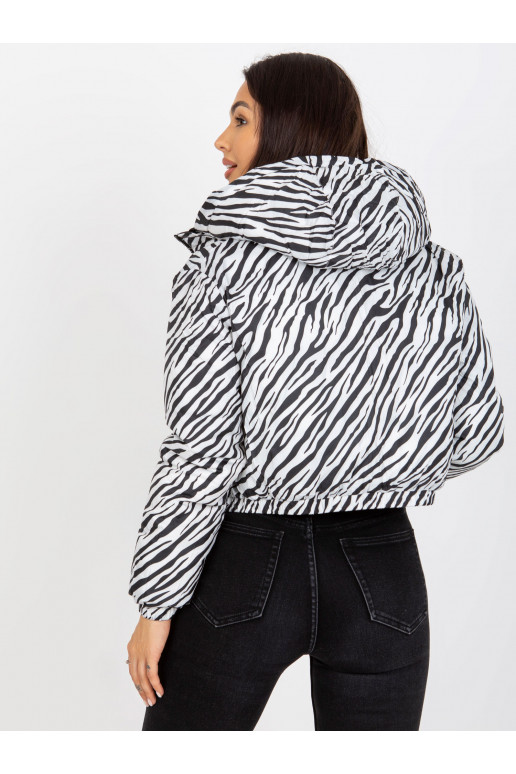 Juoda dvipusė ZEBRA dygsniuota striukė