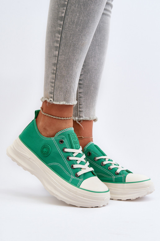 Women's sneakers on a chunky sole Big Star NN274130 Green