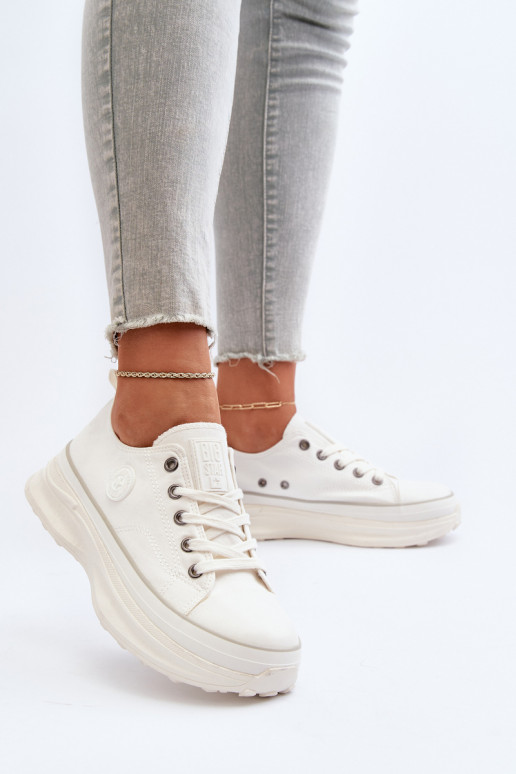 Women's sneakers with chunky sole Big Star NN274126 White