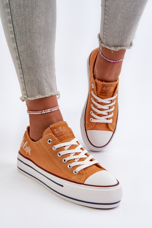 Women's sneakers on a thick sole Lee Cooper LCW-24-31-2216 Orange