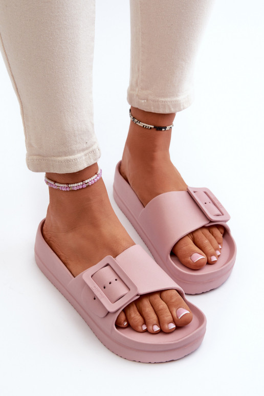 Women's Foam Platform Sandals with Buckle Big Star NN274A663 Pink