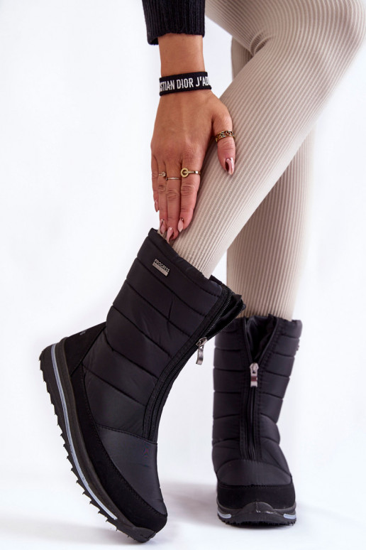 Women's Light, insulated snow boots Progress PROGJ-22-129 Black
