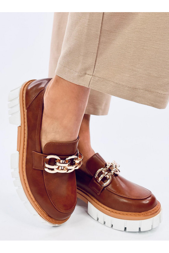 Moccasins with platform CATZ CAMEL